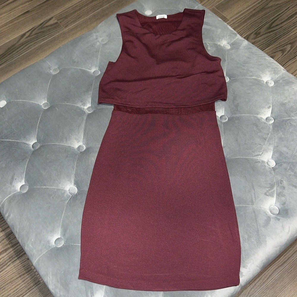 Burgundy dress